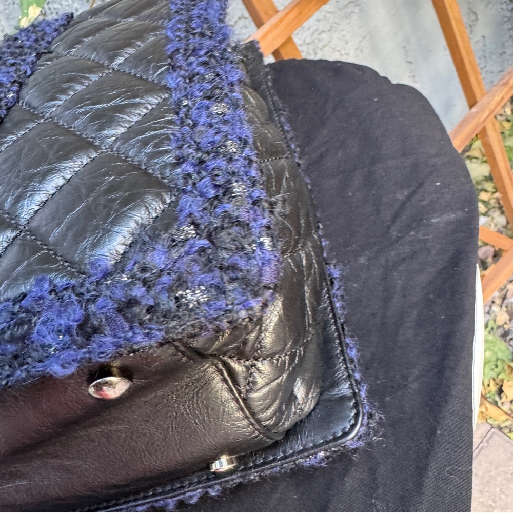 Chanel Calf Leather & Tweed Grand Shopping Secrets Tote - Picture 10 of 14